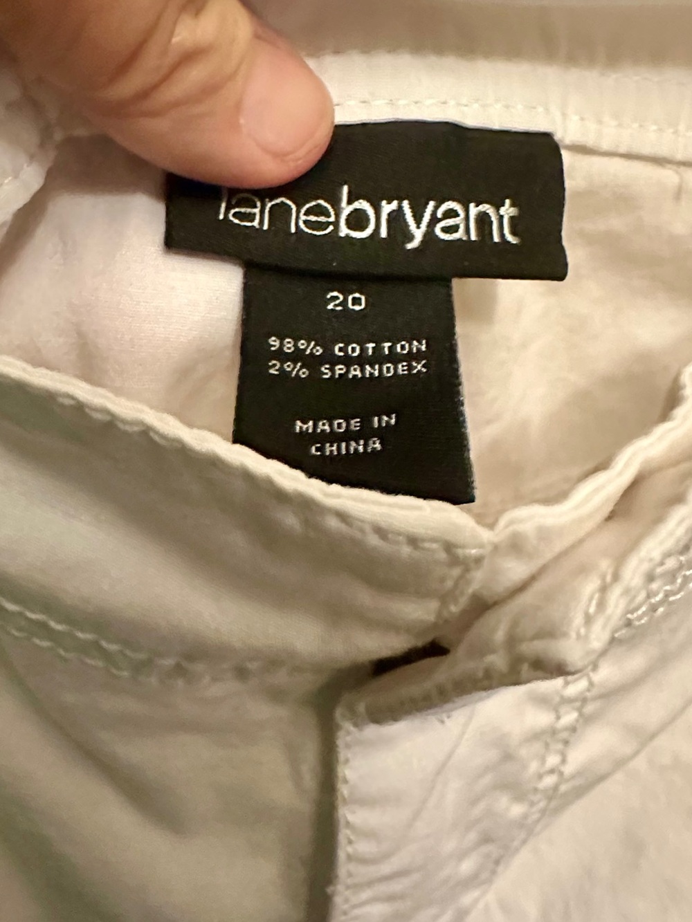 Lane Bryant White Cotton Blend Shorts - Size 20 - Picture 10 of 10